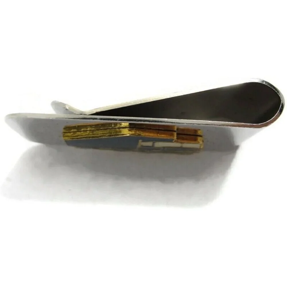 Vintage Stainless Semi Truck Money Clip Men Wallet ID Credit Card Holder